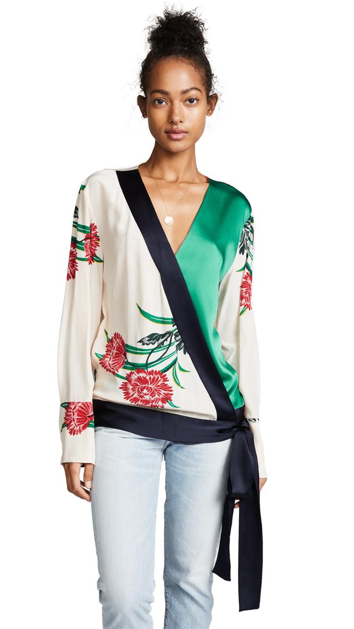 Diane Von Furstenberg Crossover Blouse