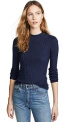 Vince Cashmere Mixed Rib Pullover