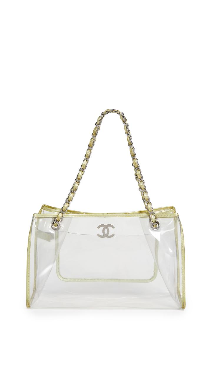 What Goes Around Comes Around Chanel Clear Vinyl Tote