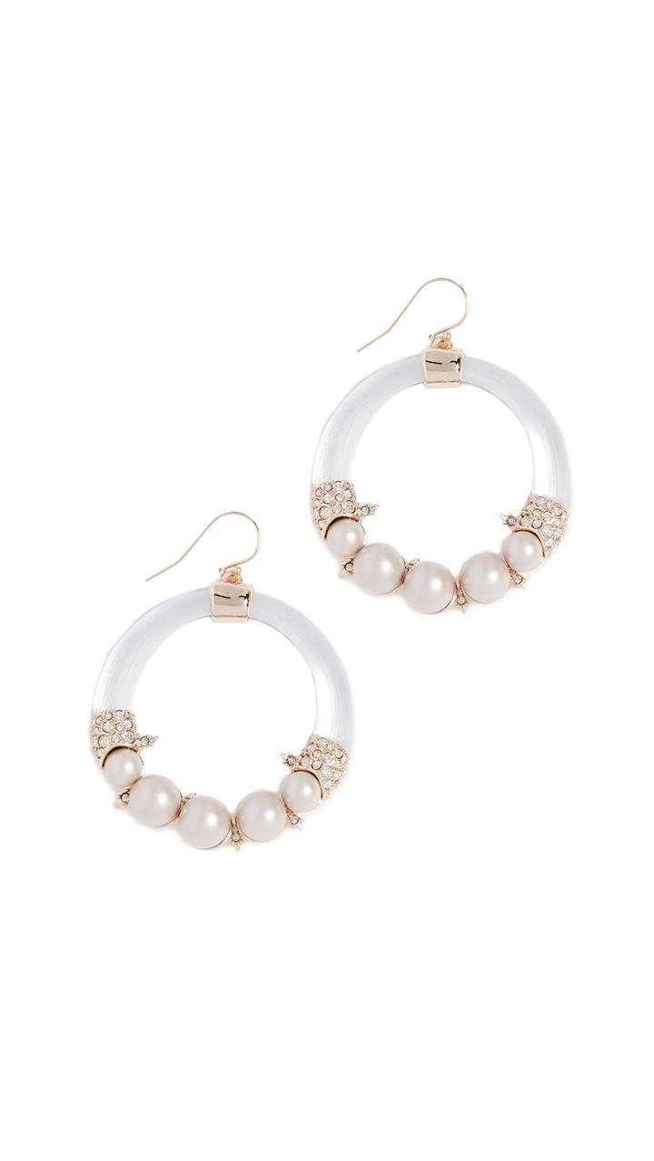 Alexis Bittar Sculptural Stone Cluster Clip Earrings
