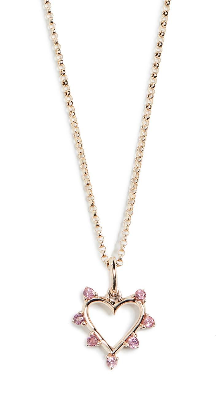 Marlo Laz 14k Mini Open Heart Necklace