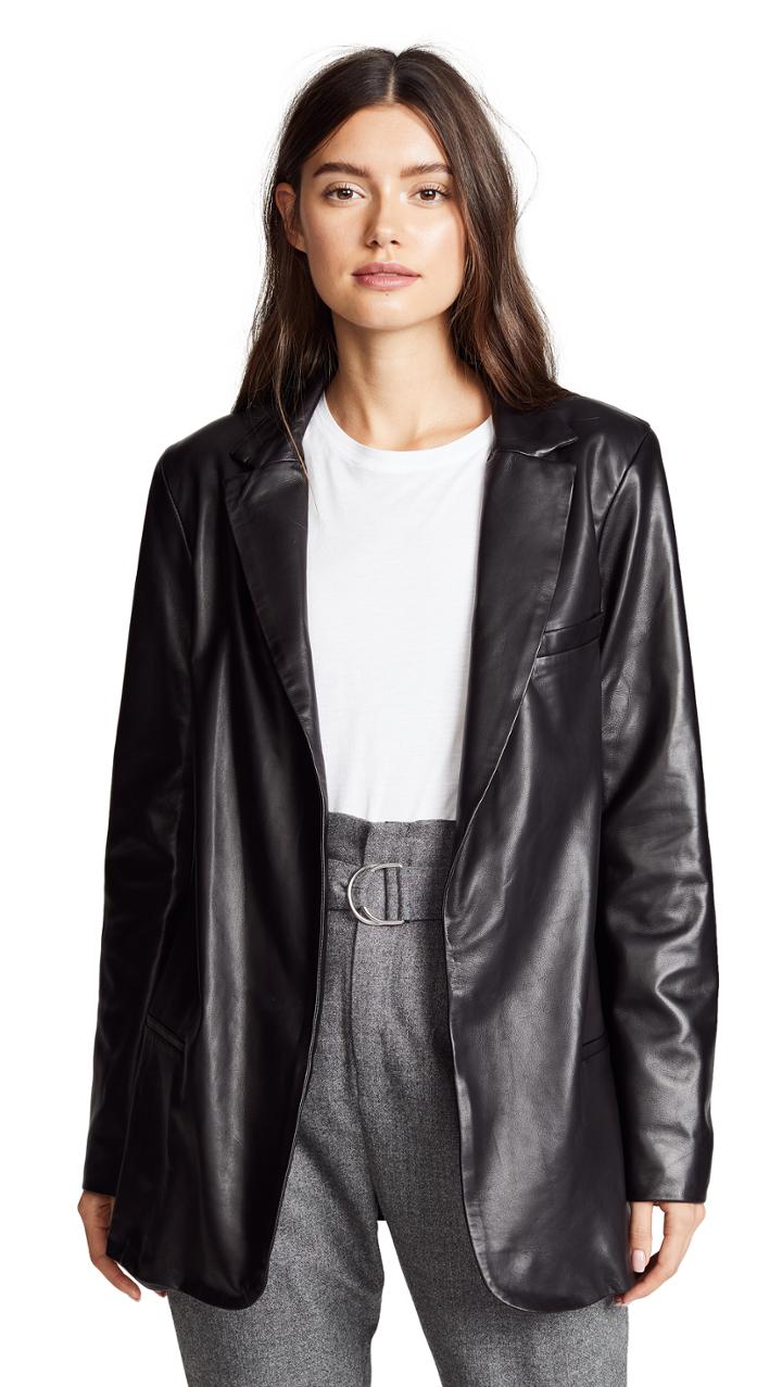 Sablyn Magnolia Leather Blazer