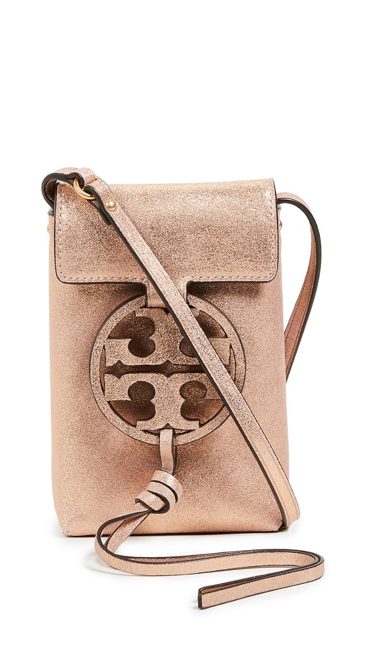 Tory Burch Miller Metallic Crossbody Phone Pouch