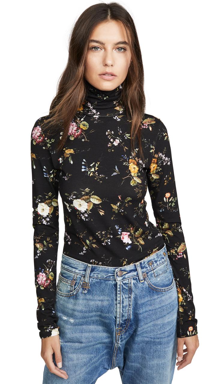 R13 Floral Turtleneck