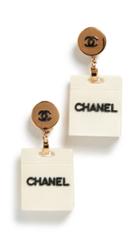 What Goes Around Comes Around Chanel Gold Acrylic Dangle Earrings
