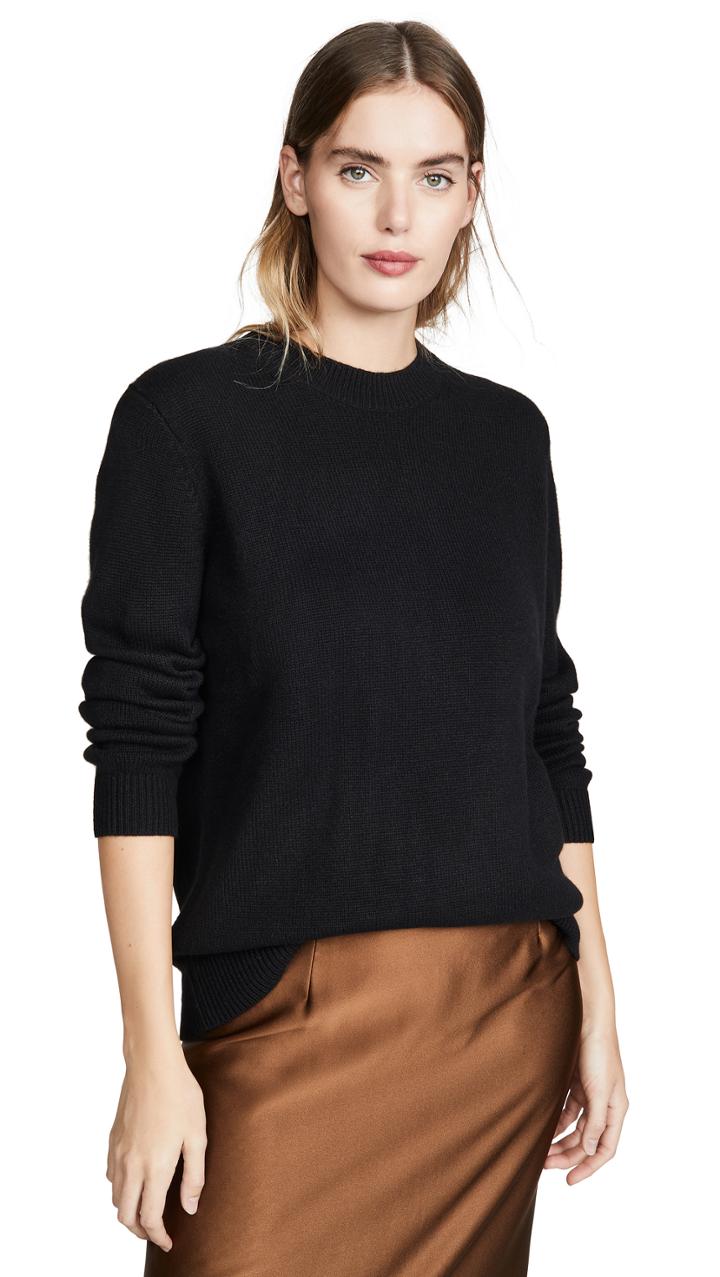 Theory Solid Crew Cashmere Pullover