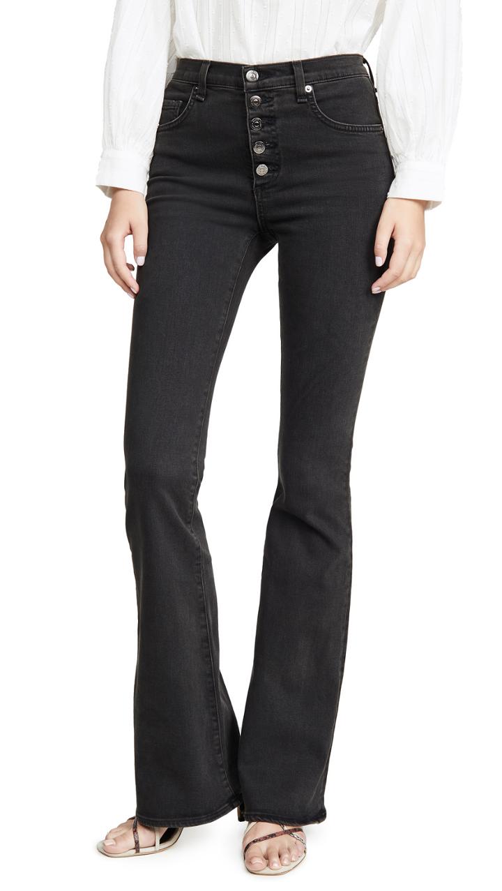 Veronica Beard Jean Beverly High Rise Skinny Flare Jeans