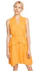 Derek Lam 10 Crosby Belted Dress With Tiered Skirt