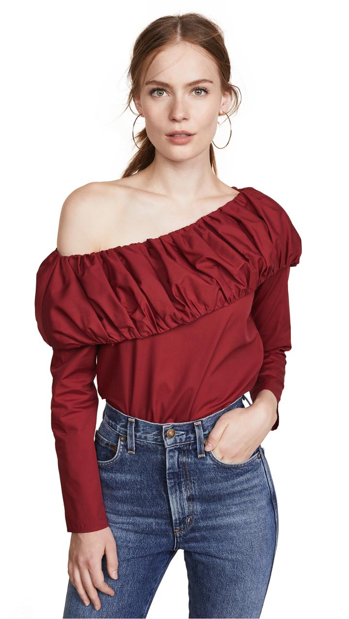 Viva Aviva Magdelena Bubble One Shoulder Top