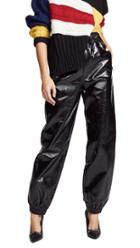 Msgm Faux Leather Joggers