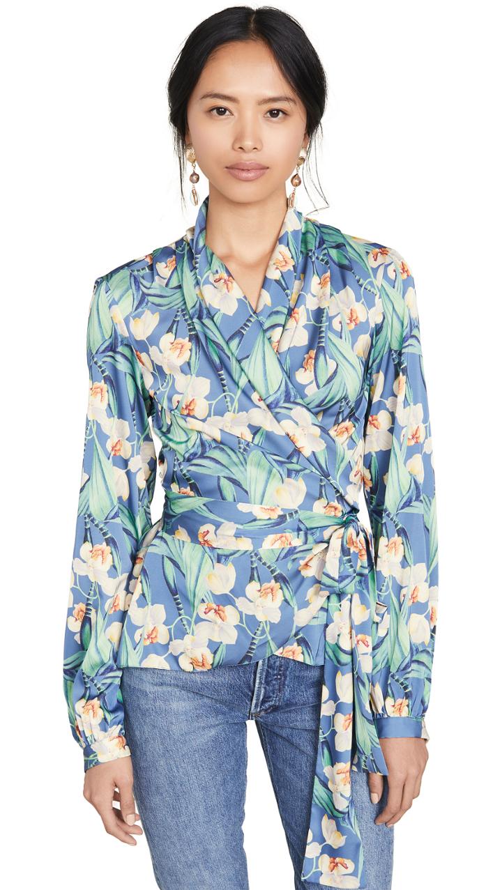 Patbo Floral Print Wrap Top