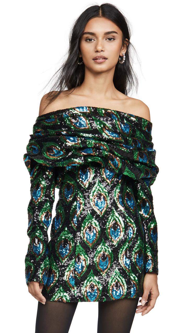 Giuseppe Di Morabito Off The Shoulder Sequined Mini Dress