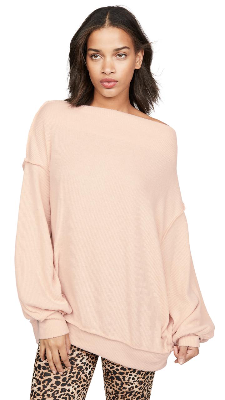 Free People Main Squeeze Hacci Long Sleeve Tee