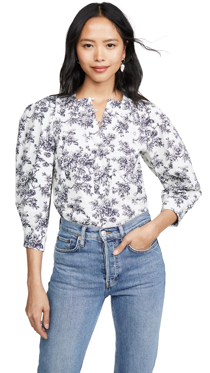 Jason Wu Printed Cotton Blouse