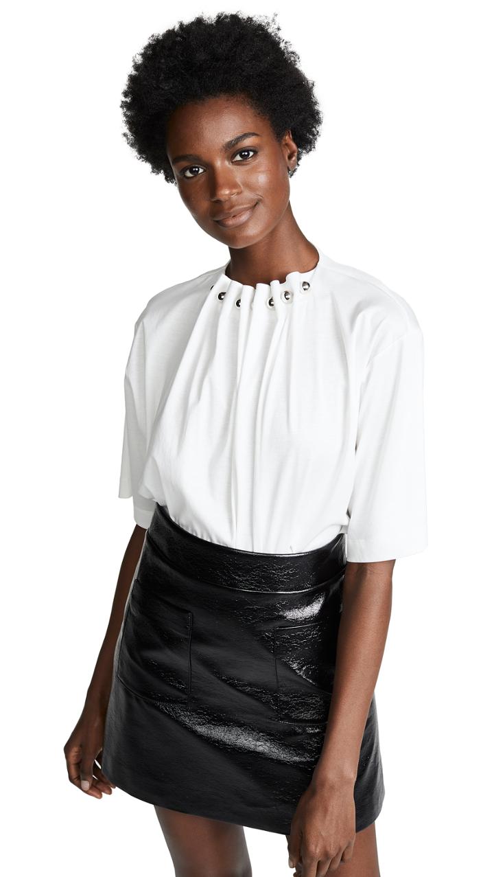 Boutique Moschino Metal Ball Collar Blouse