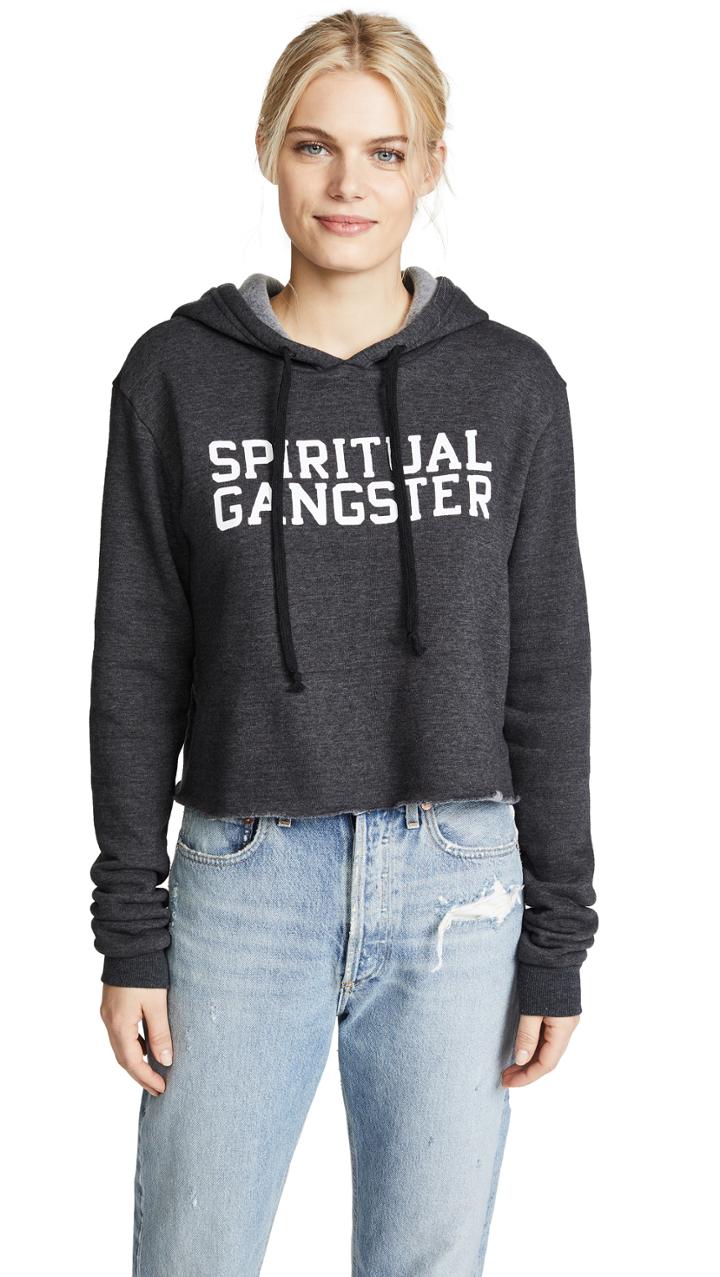 Spiritual Gangster Sg Varsity Crop Hoodie