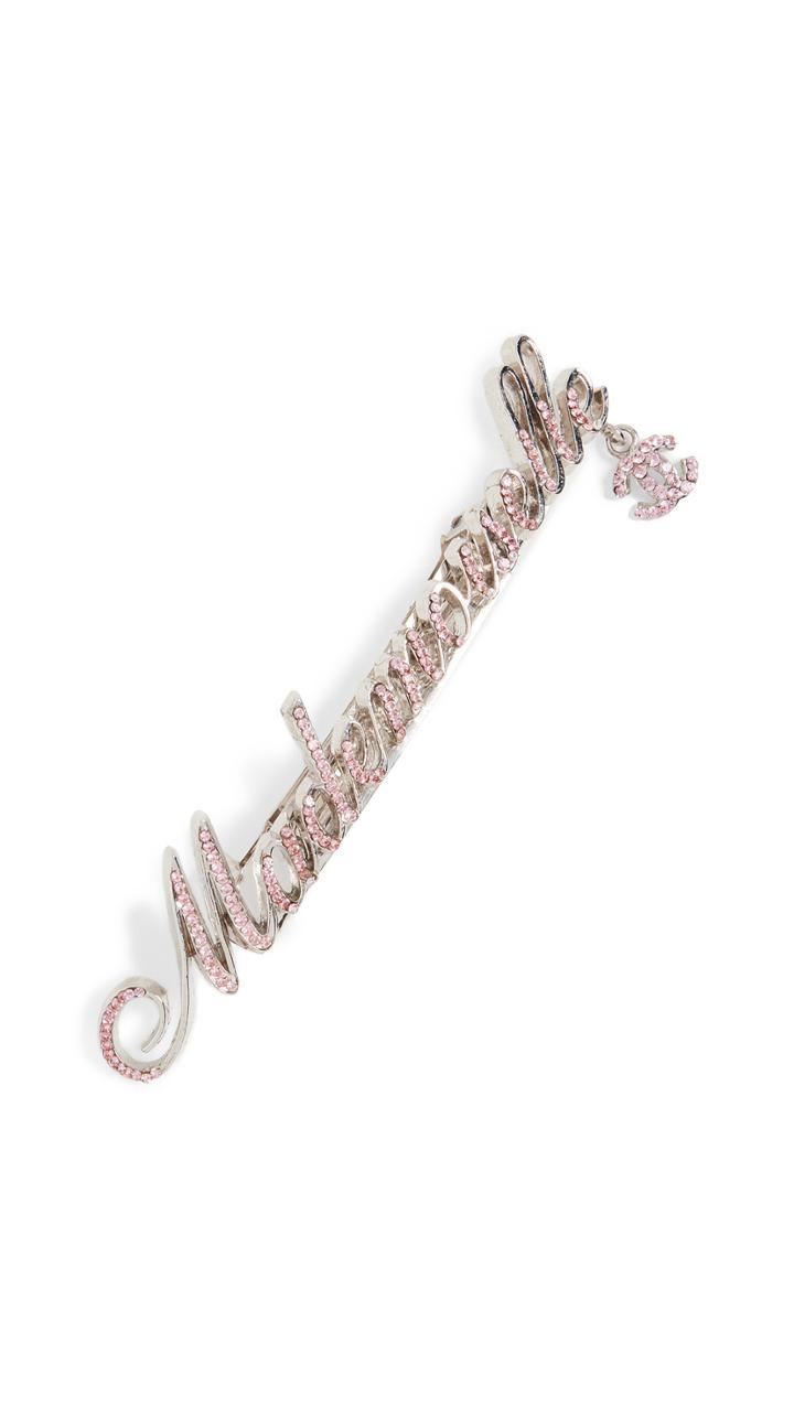 What Goes Around Comes Around Chanel Pink Crystal Hair Clip