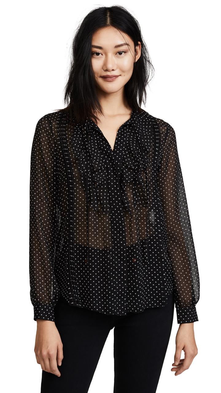 L Agence Tabitha Pintuck Star Blouse