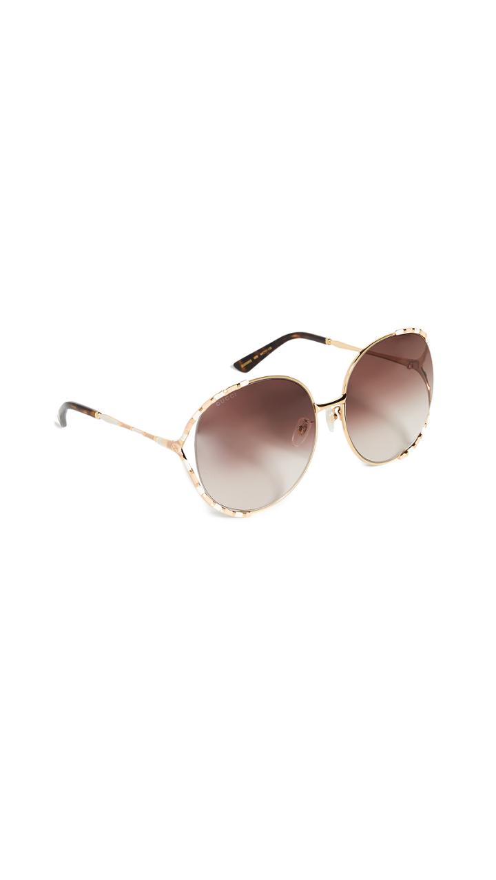Gucci Feminine Fork Round Sunglasses