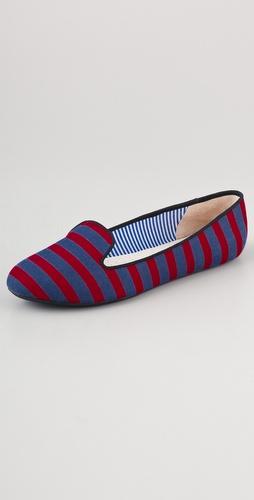 Charles Philip Classics Striped Flats