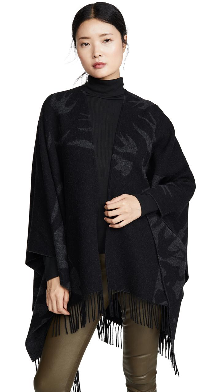 Mcq Alexander Mcqueen Cut Up Swallow Poncho