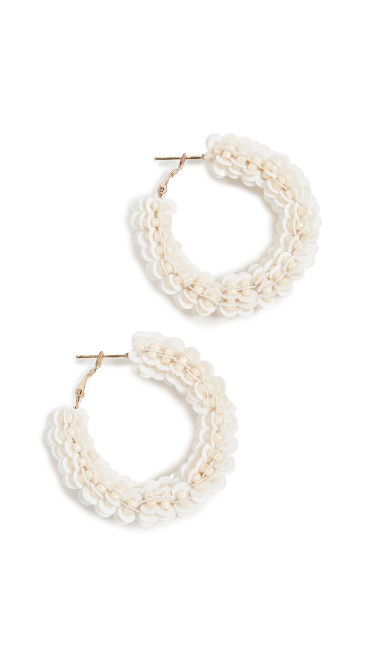 Kenneth Jay Lane Sequin Hoops