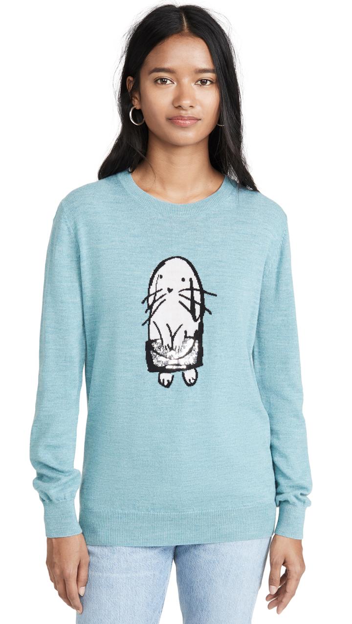 Markus Lupfer Natalie Sequin Bunny Handbag Jumper