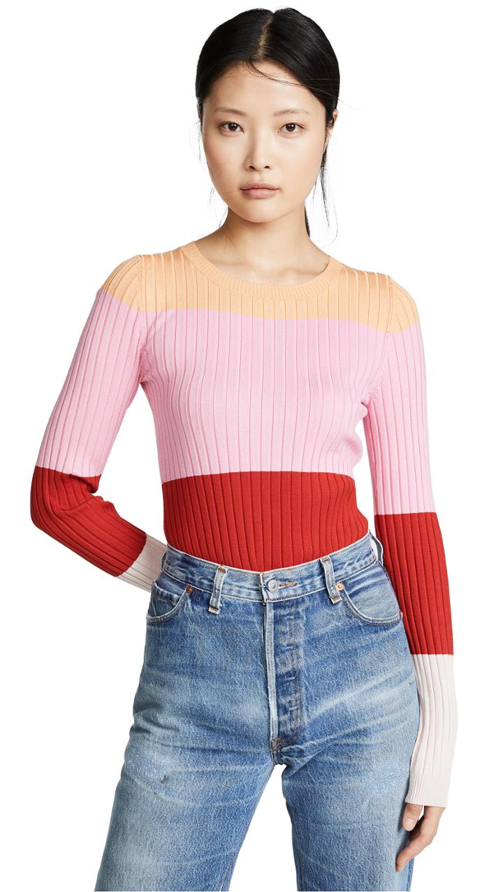 525 America Striped Crew Sweater