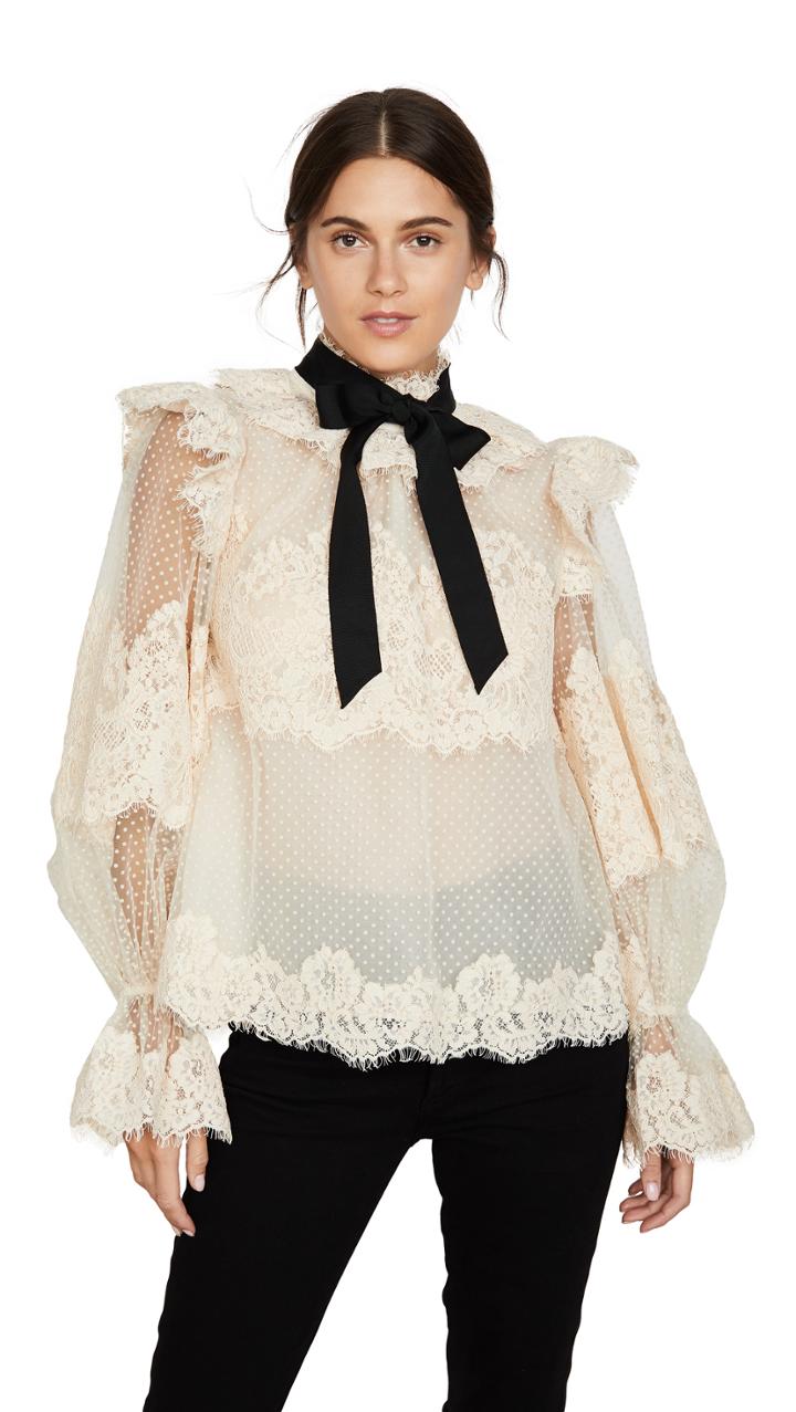 Zimmermann Espionage Corded Lace Blouse