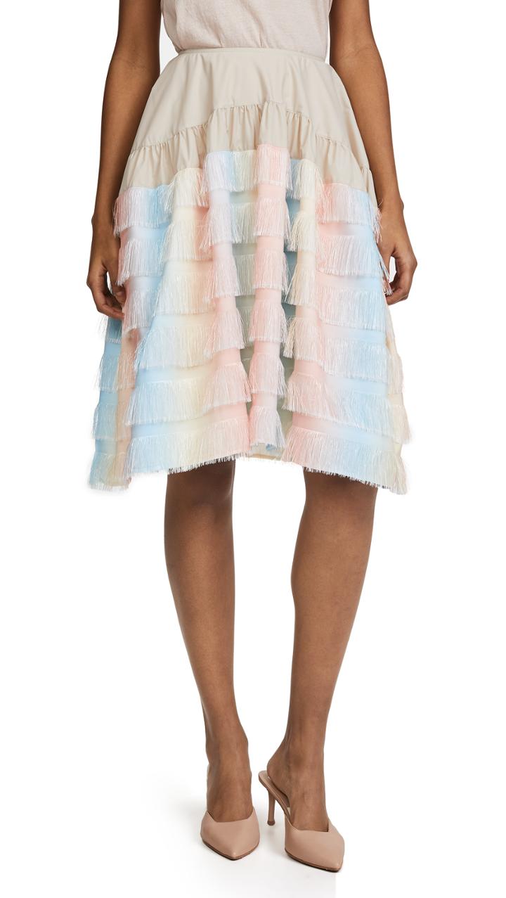 Jourden Unicorn Gathered Knee Skirt