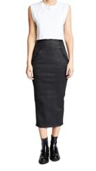 Rick Owens Drkshdw Dirt Pillar Calf Length Skirt