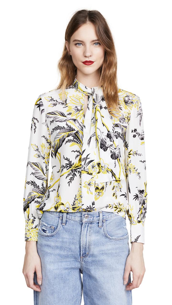 Diane Von Furstenberg Bow Blouse