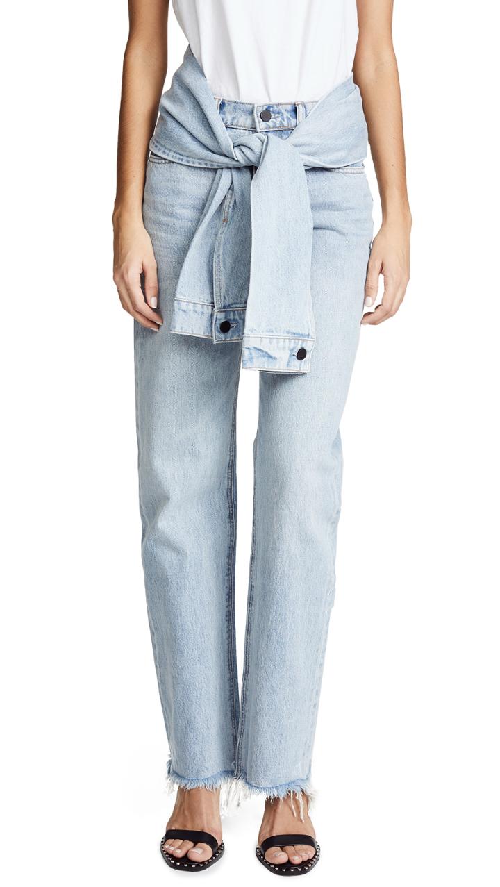 Denim X Alexander Wang Stack Tie Jeans