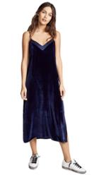 Ei8htdreams Silk Contrast Velvet Midi Dress