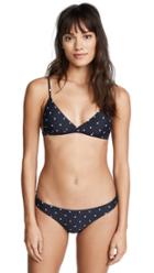 Asceno Polka Dot Triangle Bikini Top