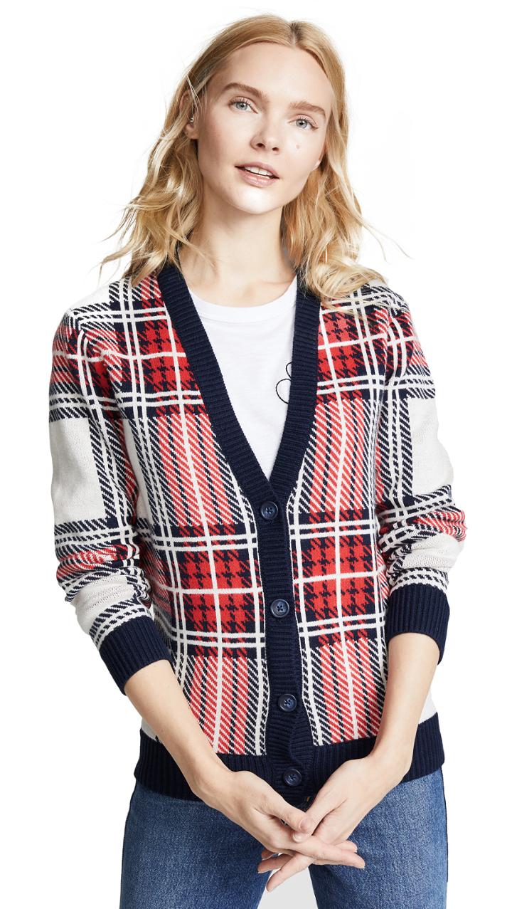 Bop Basics Tartan Plaid Cardigan