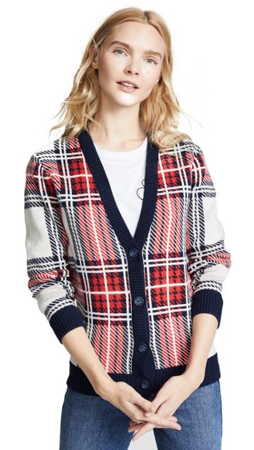 Bop Basics Tartan Plaid Cardigan