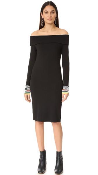 Edition10 Boat Neck Ribbed Dress