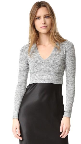 Alice Olivia Air Jori Fitted Crop Top
