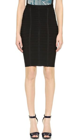 Herve Leger Sia Short Pencil Skirt