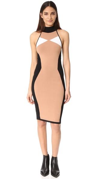 Kendall Kylie Illusion Halter Dress