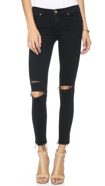 J Brand 8227 Mid Rise Ankle Skinny Jeans - Blue Mercy
