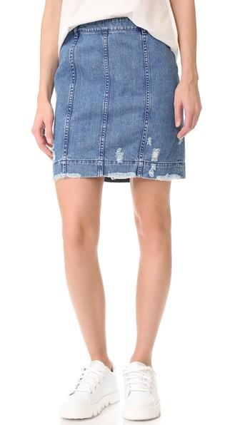 Public School Edgar Denim Skirt