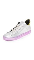Mm6 Leather Lace Up Sneakers