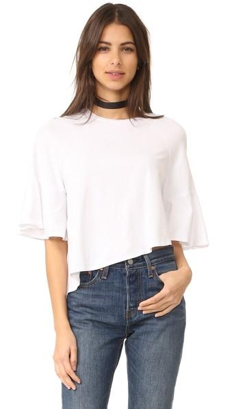 Kendall Kylie Asymmetrical Flutter Tee