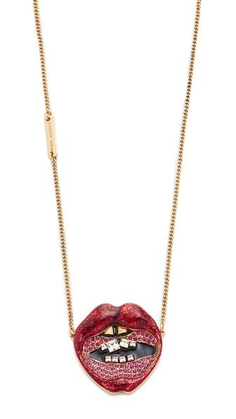 Marc Jacobs Lips In Lips Pendant Necklace