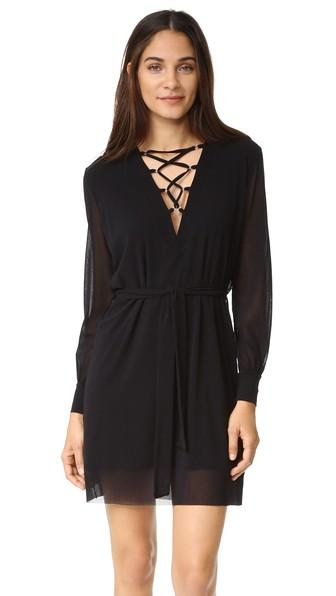 Fuzzi Laced V Neck Dress