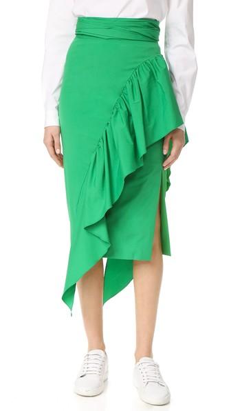 Milly Cascade Tie Skirt