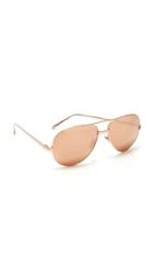 Linda Farrow Luxe 24k Rose Gold Sunglasses