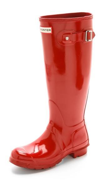 Hunter Boots Original Tall Gloss Boots - Military Red